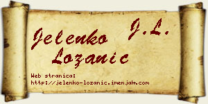 Jelenko Lozanić vizit kartica